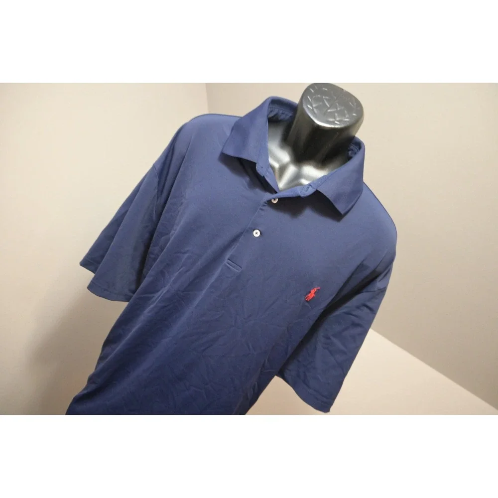 Polo Ralph Lauren Performance Golf Polo Shirt Mens 2XB Blue Short Sleeve Wicking